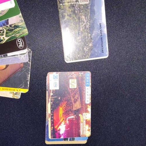 OTE and Cyprus phone cards used, pack of 75 pieces