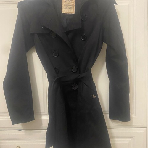Staff trench coat S black like new
