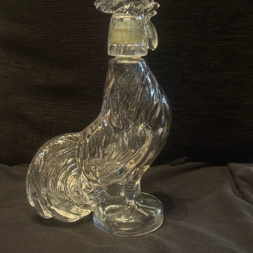 Rooster-shaped bottle like new, 29 centimeters
