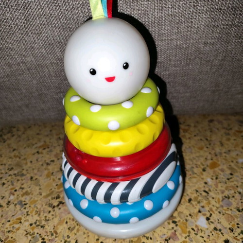 Little Senses stacking rings toy used, light-up baby toy
