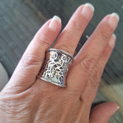 Abysse silver ring new, size 8