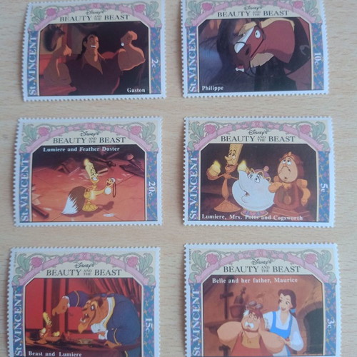 Used stamps, pack of 6 pieces