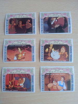 Used stamps, pack of 6 pieces