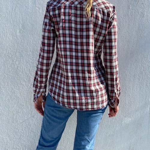 Woolrich checked shirt used, red, size L