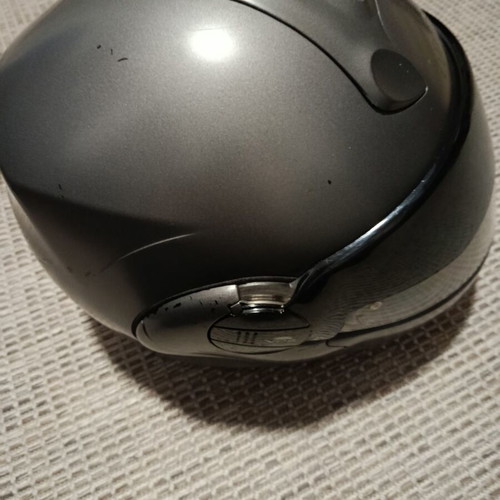 Nolan motorcycle helmet used, dual visor, flip-up
