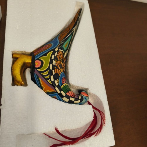Decorative pheasant bird Toms drag new with semi-precious stones