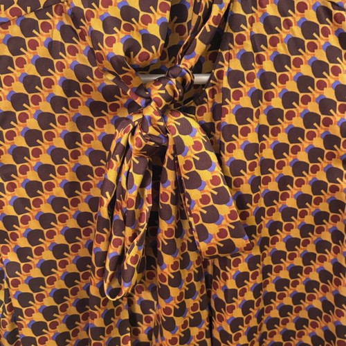 Zara printed set top and pant XS brown like new