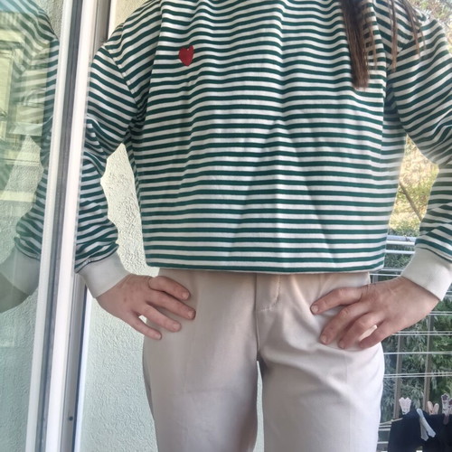 Reserved sweatshirt, small, cotton, striped