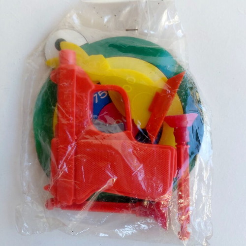 Plastic toy gun with darts and targets Viozach X-44, 80s, new