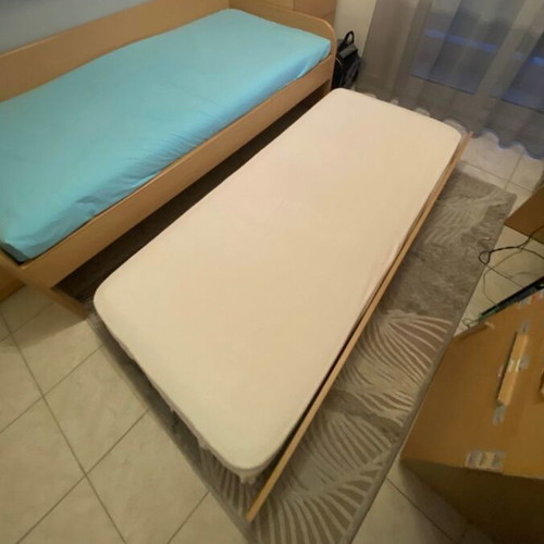 Bedroom furniture set new with bed, wardrobe, shelves and desk