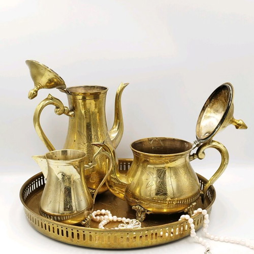 EPNS silver plated English tea and coffee set used