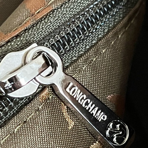 Longchamp Pliage leather travel bag size L like new, brown