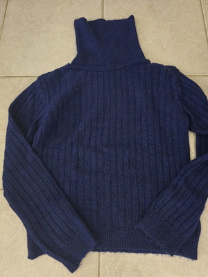 Woolen women's sweater used, blue, size M