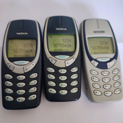 Nokia 3310 Classic Phone used, vintage blue brick model