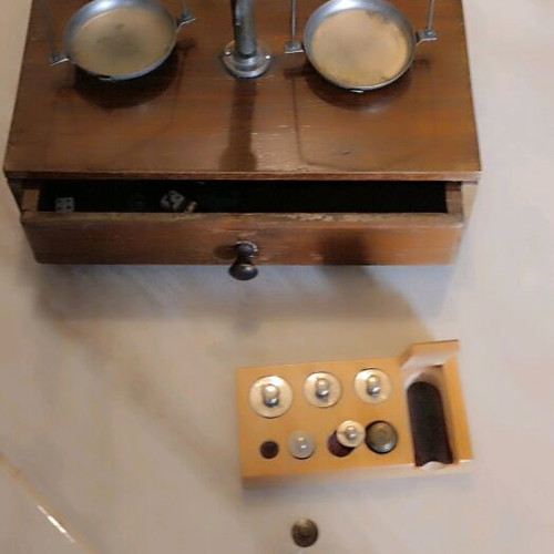 Vintage precision scale used for goldsmiths and pharmacists