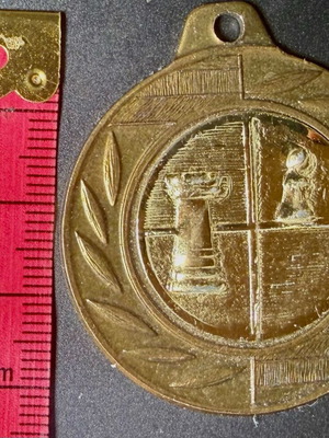 Collectible chess medal used, Kaissa Cafe 2015