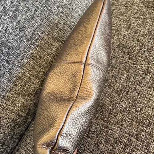 Furla leather shoulder bag like new, gold and silver