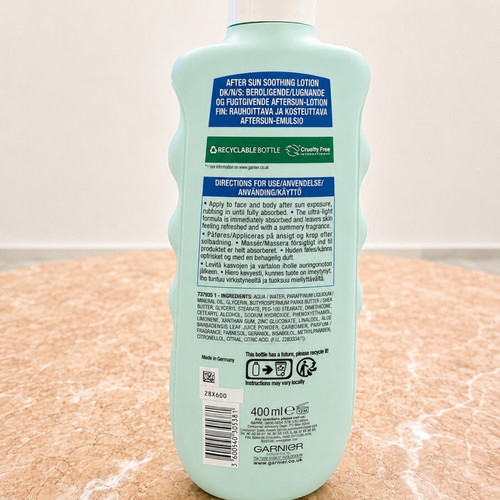Garnier Ambre Solaire Soothing After Sun 400ml like new