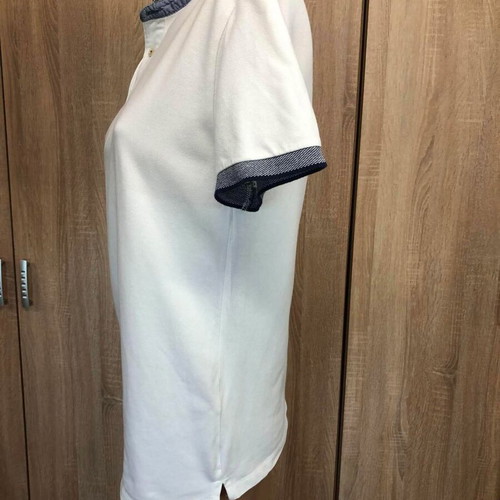 Inditex blouse, white and blue, size S
