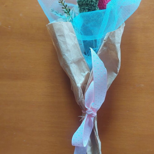 Handmade crocheted flower