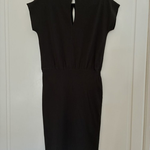 Alchemist Sustainable Organic Cotton Minimalist Keyhole Dark Grey Dress Size S