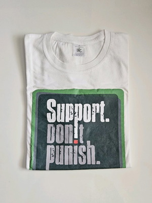 Support Don't Punish men's T-shirt size M, like new, white
