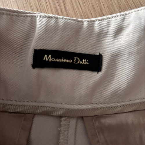 Massimo Dutti High-Waisted Fabric Bermuda Shorts Nude Medium Like New