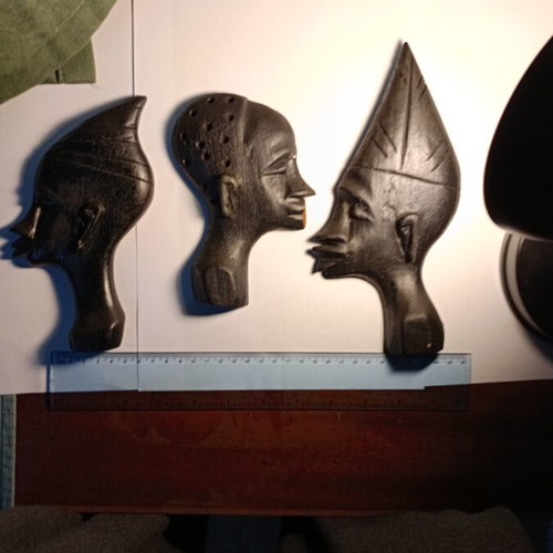 African art decorations used, pack with damage
