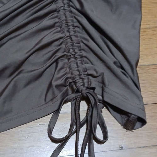 Dark brown halter-neck mini dress, size small