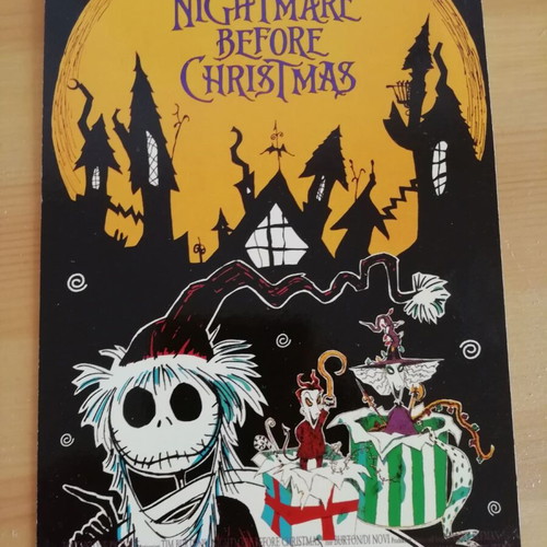 The Nightmare Before Christmas postcard used, Jack Skellington & Lock, Shock, Barrel