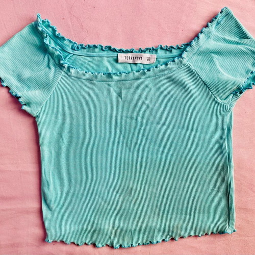Terranova turquoise woman's summer crop top size XS used