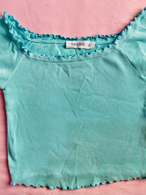 Terranova turquoise woman's summer crop top size XS used