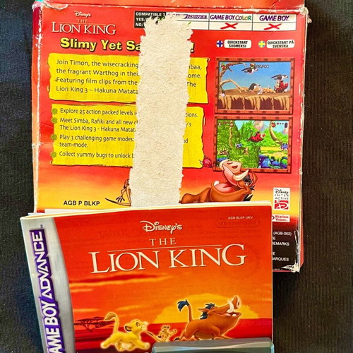 Game Boy Advance The Lion King μεταχειρισμένο με βιβλιαράκι οδηγιών