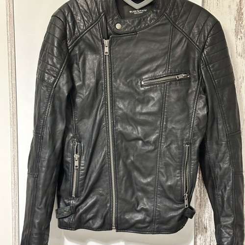 Staff men's leather jacket like new, black, size S