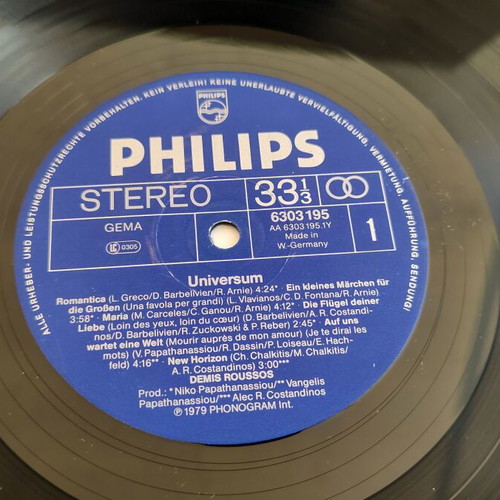 Demis Roussos Universum vinyl LP used, rock
