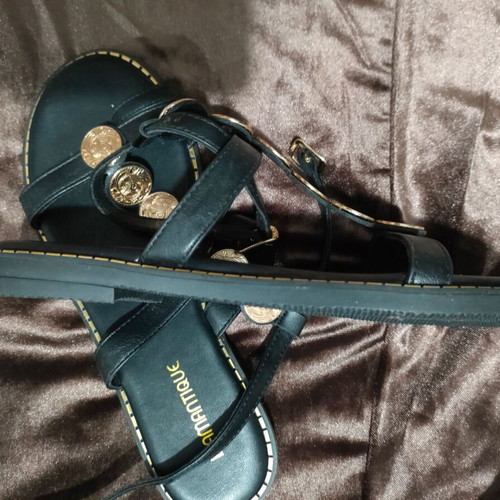 Sandals in Ancient Greek Style new, size 37, black and gold