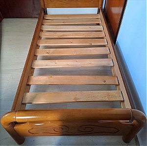 Ξύλινο Κρεβάτι, Μονό, από Μασίφ Σουηδικό Ξύλο