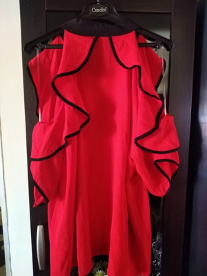 Italian jacket and blouse like new, red