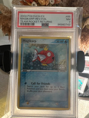Magikarp Pokemon Card PSA 7 graded, like new
