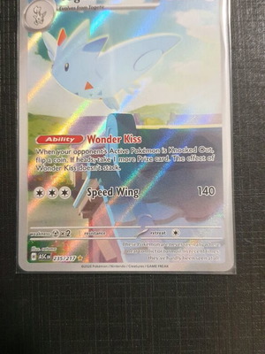 Togekiss Pokemon card from Ascended Heroes like new