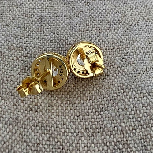 Silver 925 earrings with cubic zirconia, handmade