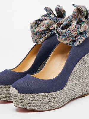 Christian Louboutin high heel shoes, size 37, blue