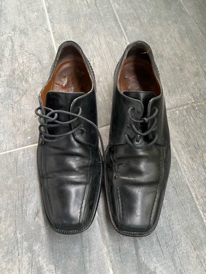 Мъжки обувки Marco O’Polo употребявани, кожени derby, номер 41, черни