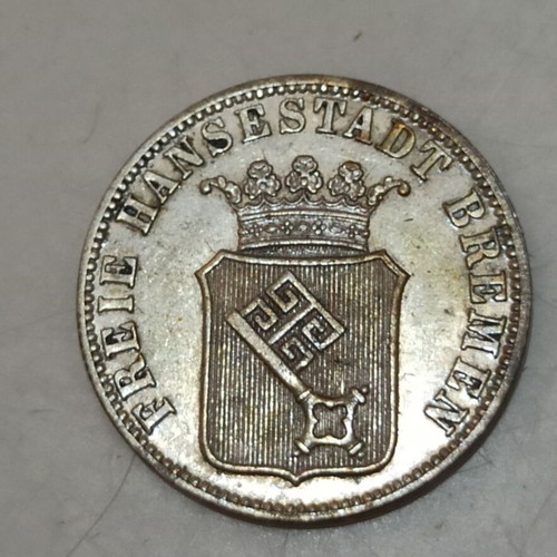 Bremen Silver 12 Grote 1859 coin