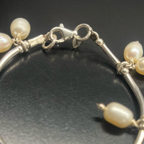 Silver 925 Bracelet with Pearls like new