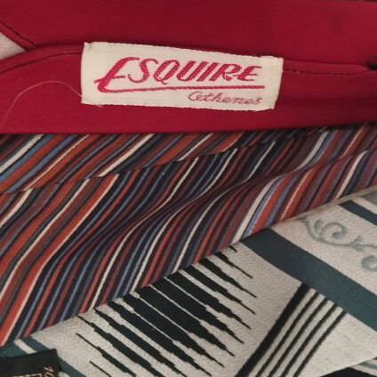 Fashion ties from the 70s and 80s like new, multicolored