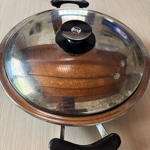 Vintage AMC Sauté Pan 32cm Model 8121 used, stainless steel