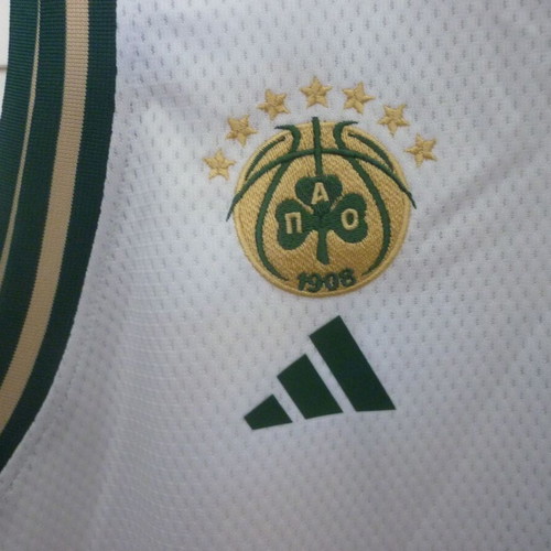 Panathinaikos basketball jersey 2025-2026 Adidas XL new, signed print