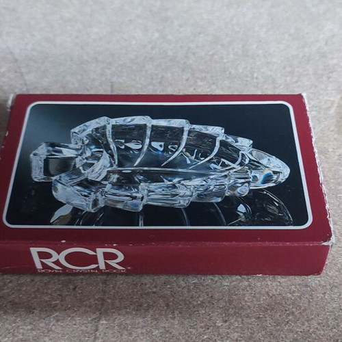 RCR crystal trinket dish leaf design new