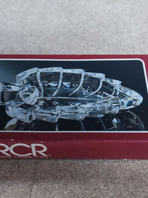 RCR crystal trinket dish leaf design new